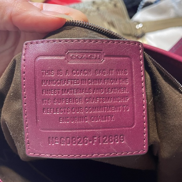 Coach Purse, Wallet & Coin Purse with Monogram Pattern and Leather Trim - Picture 8 of 11